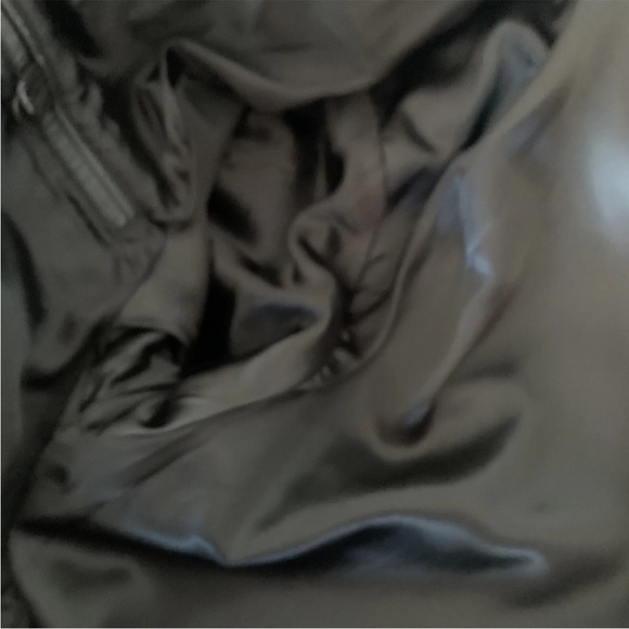 Vintage Brown Long Leather Coat Open Trench  Size Med/large 80s No Size Tag - Picture 10 of 12